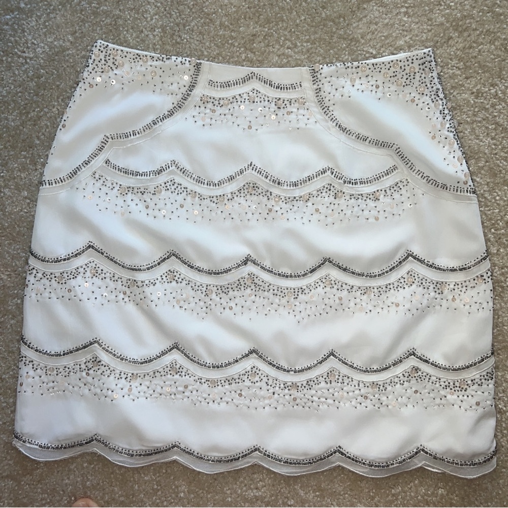 NWT Club Monaco beaded mini skirt sz 00